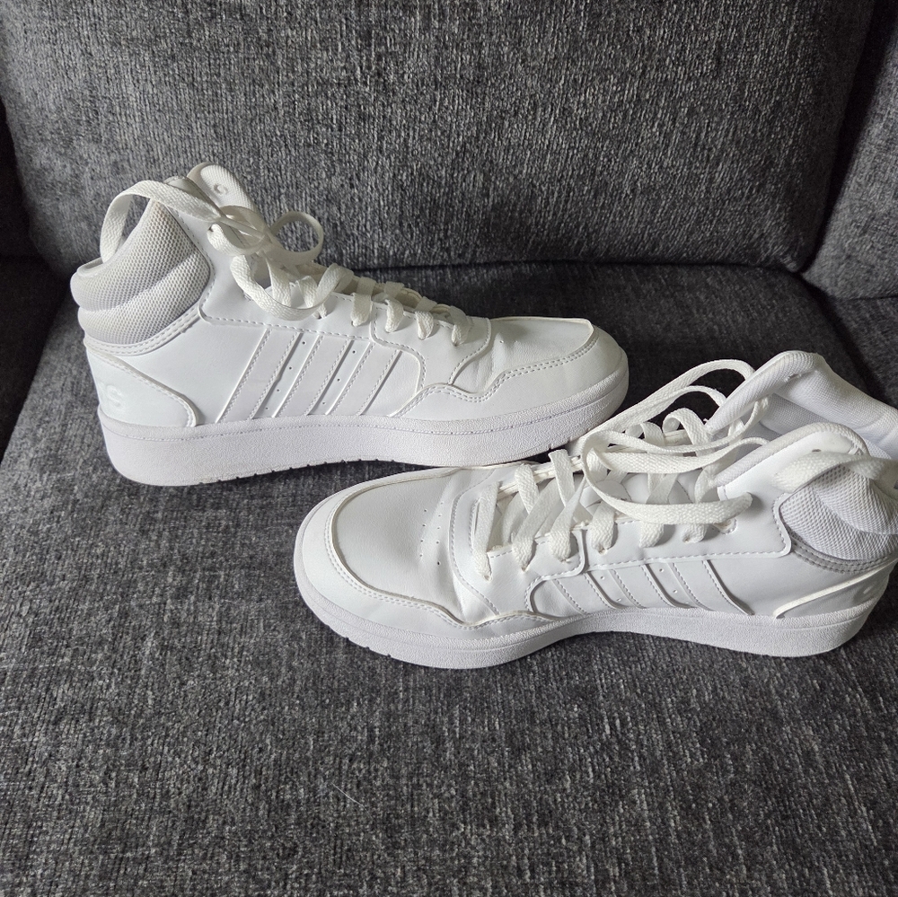 Womens White High-Top Sneakers
